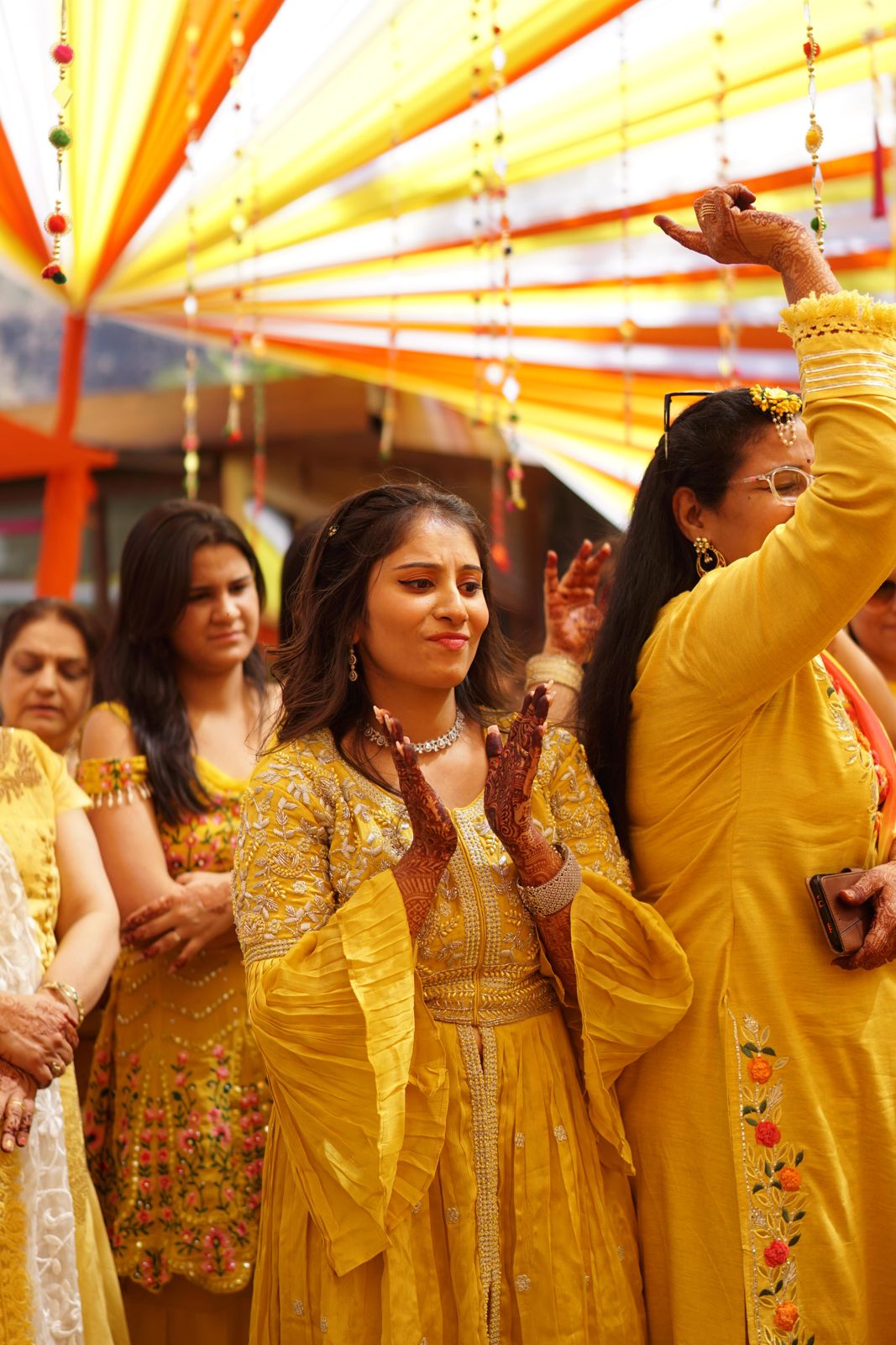 Family moment during haldi